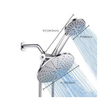 Wall Mounted Round Shower Modern Style Metal Dual Shower Heads Clearhalo 'Bathroom Remodel & Bathroom Fixtures' 'Home Improvement' 'home_improvement' 'home_improvement_shower_heads' 'Shower Heads' 'shower_heads' 'Showers & Bathtubs Plumbing' 'Showers & Bathtubs' 6215341