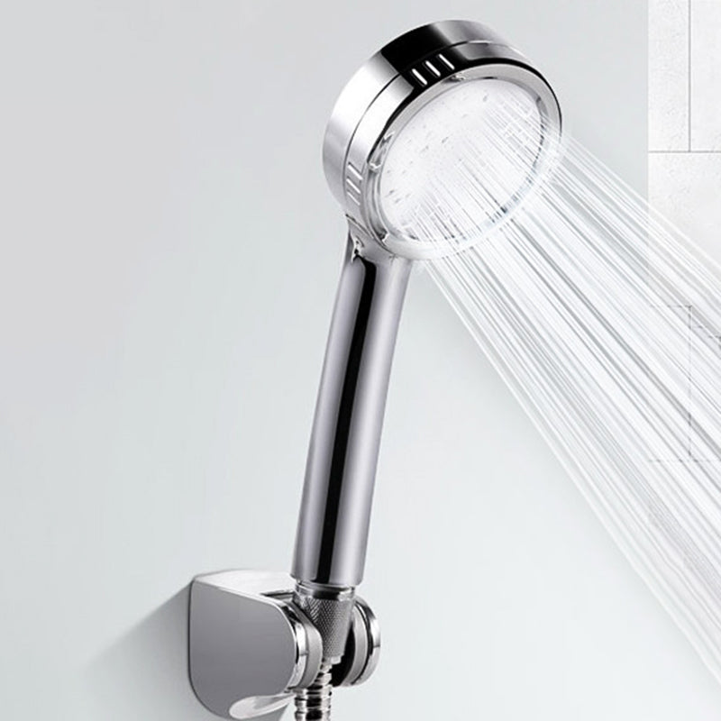 Modern Style Round Handheld Shower Bathroom Metal Wall Mounted Hand Shower Clearhalo 'Bathroom Remodel & Bathroom Fixtures' 'Home Improvement' 'home_improvement' 'home_improvement_shower_heads' 'Shower Heads' 'shower_heads' 'Showers & Bathtubs Plumbing' 'Showers & Bathtubs' 6215342