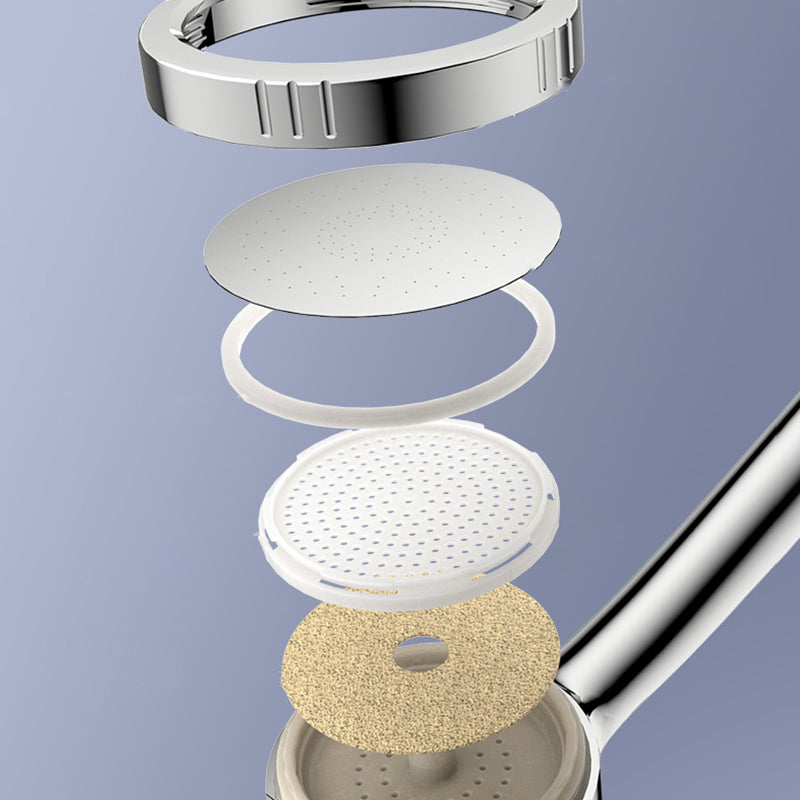 Modern Style Round Handheld Shower Bathroom Metal Wall Mounted Hand Shower Clearhalo 'Bathroom Remodel & Bathroom Fixtures' 'Home Improvement' 'home_improvement' 'home_improvement_shower_heads' 'Shower Heads' 'shower_heads' 'Showers & Bathtubs Plumbing' 'Showers & Bathtubs' 6215357