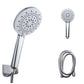 Modern Style Round Handheld Shower Bathroom Metal Wall Mounted Hand Shower Textured Silver Shower Head with Hose Clearhalo 'Bathroom Remodel & Bathroom Fixtures' 'Home Improvement' 'home_improvement' 'home_improvement_shower_heads' 'Shower Heads' 'shower_heads' 'Showers & Bathtubs Plumbing' 'Showers & Bathtubs' 6215358