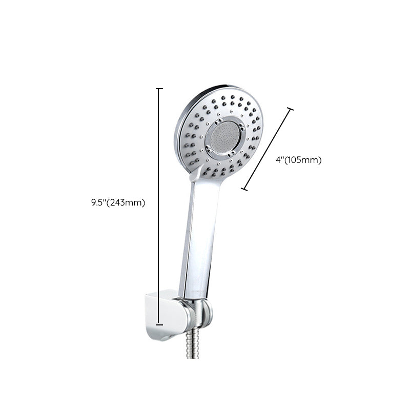 Modern Style Round Handheld Shower Bathroom Metal Wall Mounted Hand Shower Clearhalo 'Bathroom Remodel & Bathroom Fixtures' 'Home Improvement' 'home_improvement' 'home_improvement_shower_heads' 'Shower Heads' 'shower_heads' 'Showers & Bathtubs Plumbing' 'Showers & Bathtubs' 6215375