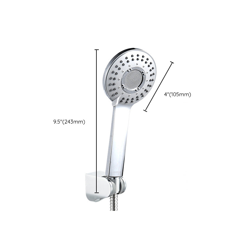 Modern Style Round Handheld Shower Bathroom Metal Wall Mounted Hand Shower Clearhalo 'Bathroom Remodel & Bathroom Fixtures' 'Home Improvement' 'home_improvement' 'home_improvement_shower_heads' 'Shower Heads' 'shower_heads' 'Showers & Bathtubs Plumbing' 'Showers & Bathtubs' 6215376