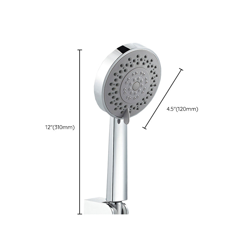Modern Style Round Handheld Shower Bathroom Metal Wall Mounted Hand Shower Clearhalo 'Bathroom Remodel & Bathroom Fixtures' 'Home Improvement' 'home_improvement' 'home_improvement_shower_heads' 'Shower Heads' 'shower_heads' 'Showers & Bathtubs Plumbing' 'Showers & Bathtubs' 6215381