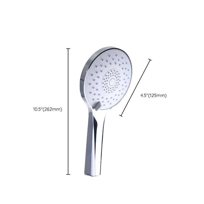 Modern Style Round Handheld Shower Bathroom Metal Wall Mounted Hand Shower Clearhalo 'Bathroom Remodel & Bathroom Fixtures' 'Home Improvement' 'home_improvement' 'home_improvement_shower_heads' 'Shower Heads' 'shower_heads' 'Showers & Bathtubs Plumbing' 'Showers & Bathtubs' 6215385