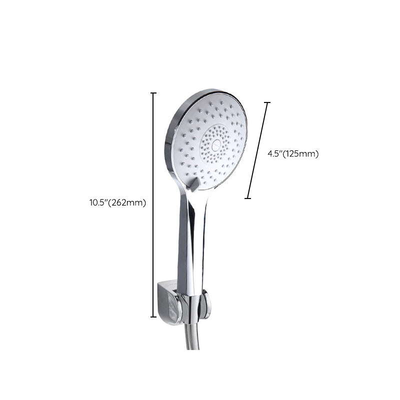 Modern Style Round Handheld Shower Bathroom Metal Wall Mounted Hand Shower Clearhalo 'Bathroom Remodel & Bathroom Fixtures' 'Home Improvement' 'home_improvement' 'home_improvement_shower_heads' 'Shower Heads' 'shower_heads' 'Showers & Bathtubs Plumbing' 'Showers & Bathtubs' 6215386