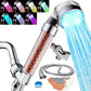 Traditional Round Handheld Shower Head Wall Mounted Shower Head Colorful Light Hose Included Clearhalo 'Bathroom Remodel & Bathroom Fixtures' 'Home Improvement' 'home_improvement' 'home_improvement_shower_heads' 'Shower Heads' 'shower_heads' 'Showers & Bathtubs Plumbing' 'Showers & Bathtubs' 6215398