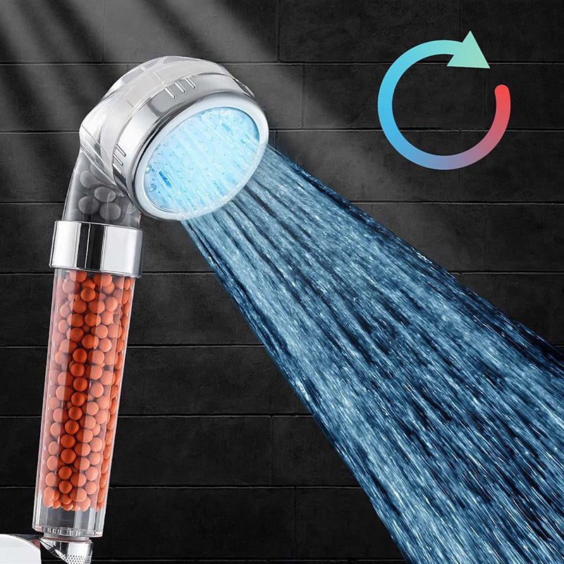 Traditional Round Handheld Shower Head Wall Mounted Shower Head Trichromatic Light Hose Not Included Clearhalo 'Bathroom Remodel & Bathroom Fixtures' 'Home Improvement' 'home_improvement' 'home_improvement_shower_heads' 'Shower Heads' 'shower_heads' 'Showers & Bathtubs Plumbing' 'Showers & Bathtubs' 6215399