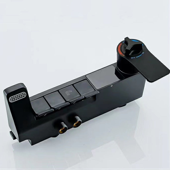 Square Metal Shower System Volume Control Dual Shower Head Shower Faucet with Shower Arm Clearhalo 'Bathroom Remodel & Bathroom Fixtures' 'Home Improvement' 'home_improvement' 'home_improvement_shower_faucets' 'Shower Faucets & Systems' 'shower_faucets' 'Showers & Bathtubs Plumbing' 'Showers & Bathtubs' 6215445