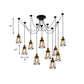 6/10 Bulbs Pendant Lamp Vintage Stylish Metal Swag Ceiling Fixture with Wire Guard in Black for Dining Room Clearhalo 'Art Deco Pendants' 'Black' 'Cast Iron' 'Ceiling Lights' 'Ceramic' 'Crystal' 'Industrial Pendants' 'Industrial' 'Metal' 'Middle Century Pendants' 'Pendant Lights' 'Pendants' 'Rustic Pendants' 'Tiffany' Lighting' 621932