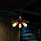 Retro Style Flared Chandelier Lighting 3 Bulbs Metallic Pendant Light Fixture in Black for Dining Room Clearhalo 'Cast Iron' 'Ceiling Lights' 'Chandeliers' 'Industrial Chandeliers' 'Industrial' 'Metal' 'Middle Century Chandeliers' 'Rustic Chandeliers' 'Tiffany' Lighting' 622183