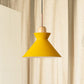 Nordic Stylish Conic Hanging Lamp 1 Bulb Metal and Wood Pendant Lighting in Grey/White for Living Room Yellow Clearhalo 'Ceiling Lights' 'Modern Pendants' 'Modern' 'Pendant Lights' 'Pendants' Lighting' 622224