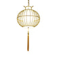 Chinese Style 1 Light Hanging Pendant Light with Bamboo Shade Black/Gold Lantern Ceiling Light for Indoor, 16"/21.5" W Clearhalo 'Ceiling Lights' 'Modern Pendants' 'Modern' 'Pendant Lights' 'Pendants' Lighting' 622254