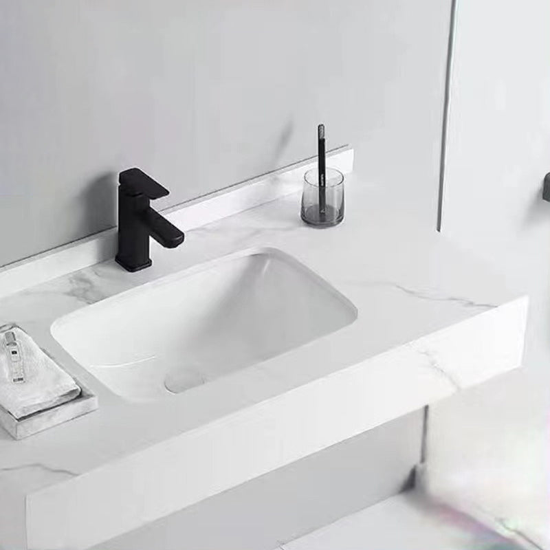 Stone Bathroom Vanity Modern Space Saver Vanity for Bathroom Clearhalo 'Bathroom Remodel & Bathroom Fixtures' 'Bathroom Vanities' 'bathroom_vanities' 'Home Improvement' 'home_improvement' 'home_improvement_bathroom_vanities' 6222566