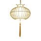 Chinese Style 1 Light Hanging Pendant Light with Bamboo Shade Black/Gold Lantern Ceiling Light for Indoor, 16"/21.5" W Clearhalo 'Ceiling Lights' 'Modern Pendants' 'Modern' 'Pendant Lights' 'Pendants' Lighting' 622257