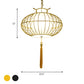 Chinese Style 1 Light Hanging Pendant Light with Bamboo Shade Black/Gold Lantern Ceiling Light for Indoor, 16"/21.5" W Clearhalo 'Ceiling Lights' 'Modern Pendants' 'Modern' 'Pendant Lights' 'Pendants' Lighting' 622263