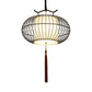Chinese Style 1 Light Hanging Pendant Light with Bamboo Shade Black/Gold Lantern Ceiling Light for Indoor, 16"/21.5" W Clearhalo 'Ceiling Lights' 'Modern Pendants' 'Modern' 'Pendant Lights' 'Pendants' Lighting' 622270