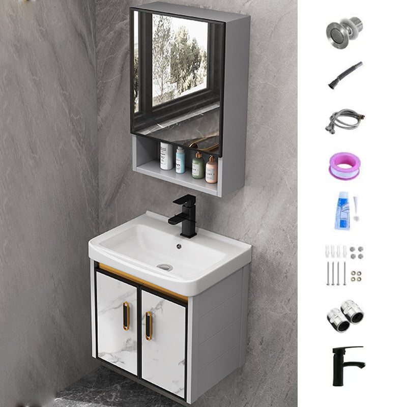 Glam Bathroom Vanity Set Single-Sink Bathroom Vanity for Bathroom Clearhalo 'Bathroom Remodel & Bathroom Fixtures' 'Bathroom Vanities' 'bathroom_vanities' 'Home Improvement' 'home_improvement' 'home_improvement_bathroom_vanities' 6223384