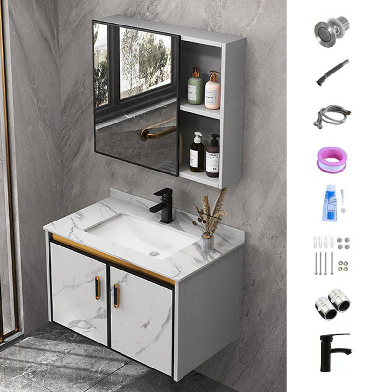 Glam Bathroom Vanity Set Single-Sink Bathroom Vanity for Bathroom Clearhalo 'Bathroom Remodel & Bathroom Fixtures' 'Bathroom Vanities' 'bathroom_vanities' 'Home Improvement' 'home_improvement' 'home_improvement_bathroom_vanities' 6223385