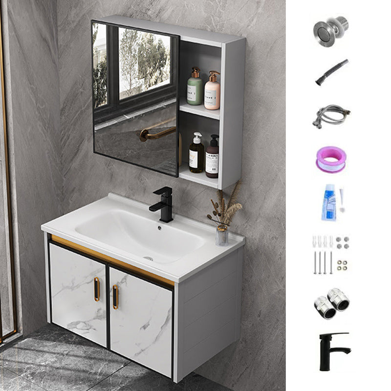 Glam Bathroom Vanity Set Single-Sink Bathroom Vanity for Bathroom Clearhalo 'Bathroom Remodel & Bathroom Fixtures' 'Bathroom Vanities' 'bathroom_vanities' 'Home Improvement' 'home_improvement' 'home_improvement_bathroom_vanities' 6223386