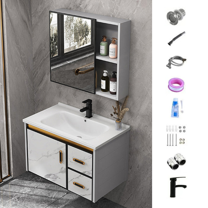 Glam Bathroom Vanity Set Single-Sink Bathroom Vanity for Bathroom Clearhalo 'Bathroom Remodel & Bathroom Fixtures' 'Bathroom Vanities' 'bathroom_vanities' 'Home Improvement' 'home_improvement' 'home_improvement_bathroom_vanities' 6223387