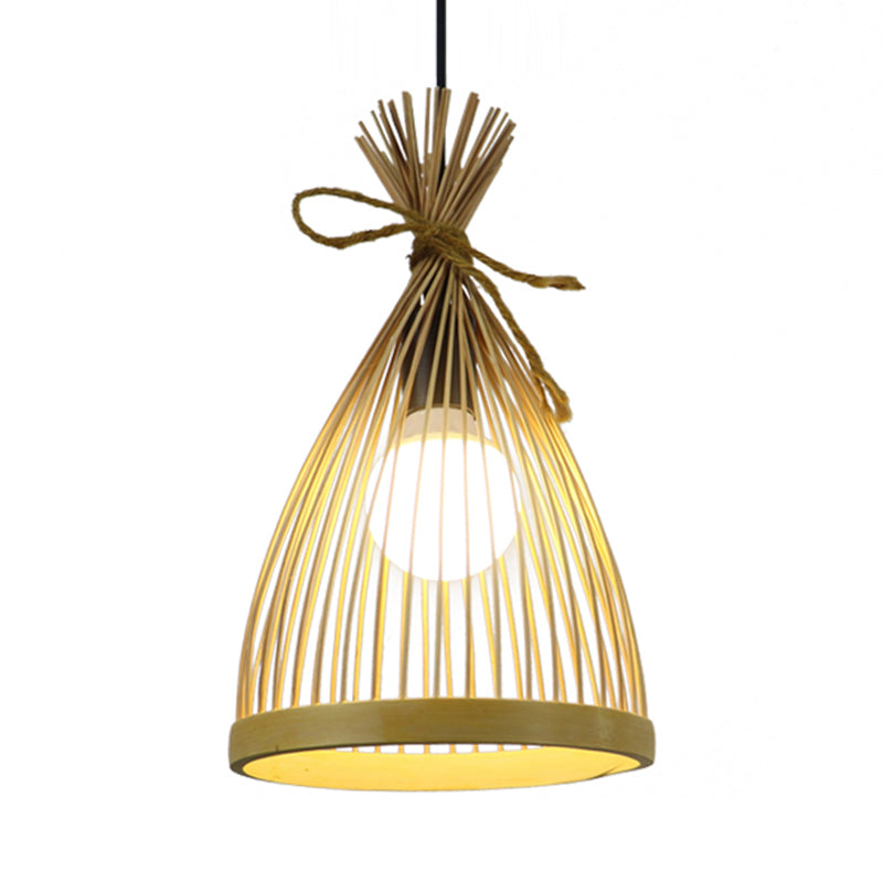 1 Bulb Restaurant Pendant Lamp with Conical ,shopify Bamboo Shade Modern Style Black/Beige Hanging Ceiling Light, 8"/10" W Clearhalo 'Ceiling Lights' 'Lighting' 'Pendant Lights' 622351_92fb3fe5-59e1-4597-b71b-6b35b9721779