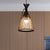 1 Bulb Restaurant Pendant Lamp with Conical ,shopify Bamboo Shade Modern Style Black/Beige Hanging Ceiling Light, 8"/10" W Black Clearhalo 'Ceiling Lights' 'Lighting' 'Pendant Lights' 622356_962a76f9-30b3-4512-8979-c069def0b8ae