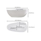 Oval Freestanding Soaking Bathtub Modern Acrylic Bathtub with Drain and Overflow Trim Clearhalo 'Bathroom Remodel & Bathroom Fixtures' 'Bathtubs' 'Home Improvement' 'home_improvement' 'home_improvement_bathtubs' 'Showers & Bathtubs' 6226101