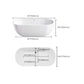 Modern Acrylic-Fiberglass Oval Bathtub Freestanding Soaking Bathtub with Center Drain Clearhalo 'Bathroom Remodel & Bathroom Fixtures' 'Bathtubs' 'Home Improvement' 'home_improvement' 'home_improvement_bathtubs' 'Showers & Bathtubs' 6226130