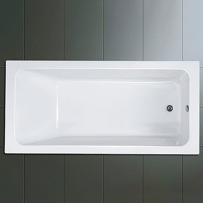 Modern Drop-in Acrylic Bathtub Internal Drain White Soaking Tub 70.9"L x 31.5"W x 16.5"H Clearhalo 'Bathroom Remodel & Bathroom Fixtures' 'Bathtubs' 'Home Improvement' 'home_improvement' 'home_improvement_bathtubs' 'Showers & Bathtubs' 6226193