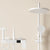 Brass Circular Shower Combo Wall Mounted Shower Set with 2 Shower Heads White Temperature Control Clearhalo 'Bathroom Remodel & Bathroom Fixtures' 'Home Improvement' 'home_improvement' 'home_improvement_shower_faucets' 'Shower Faucets & Systems' 'shower_faucets' 'Showers & Bathtubs Plumbing' 'Showers & Bathtubs' 6226375