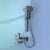 Modern Adjustable Water Flow Shower Faucet Shower Hose Shower System on Wall Black Temperature Control Clearhalo 'Bathroom Remodel & Bathroom Fixtures' 'Home Improvement' 'home_improvement' 'home_improvement_shower_faucets' 'Shower Faucets & Systems' 'shower_faucets' 'Showers & Bathtubs Plumbing' 'Showers & Bathtubs' 6226405