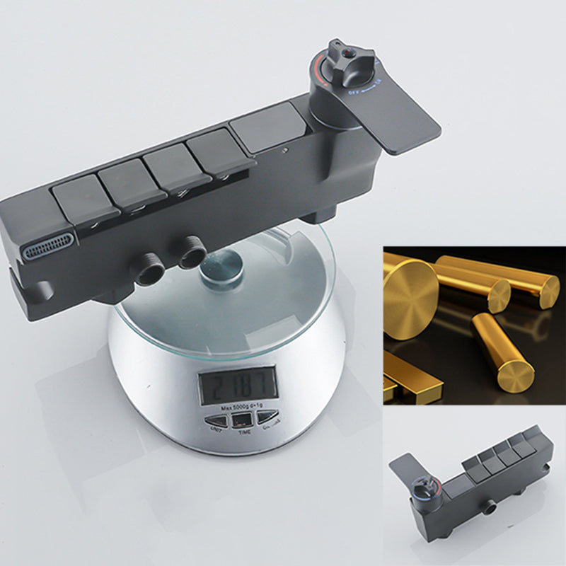 Modern Style Shower System Wall Mounted Spot Resist Handle Lever Shower System Clearhalo 'Bathroom Remodel & Bathroom Fixtures' 'Home Improvement' 'home_improvement' 'home_improvement_shower_faucets' 'Shower Faucets & Systems' 'shower_faucets' 'Showers & Bathtubs Plumbing' 'Showers & Bathtubs' 6226526