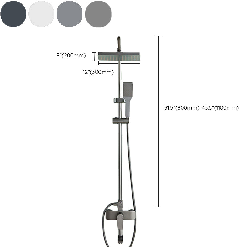 Modern Style Shower System Handle Lever Wall Mounted Spot Resist Shower System Clearhalo 'Bathroom Remodel & Bathroom Fixtures' 'Home Improvement' 'home_improvement' 'home_improvement_shower_faucets' 'Shower Faucets & Systems' 'shower_faucets' 'Showers & Bathtubs Plumbing' 'Showers & Bathtubs' 6226558