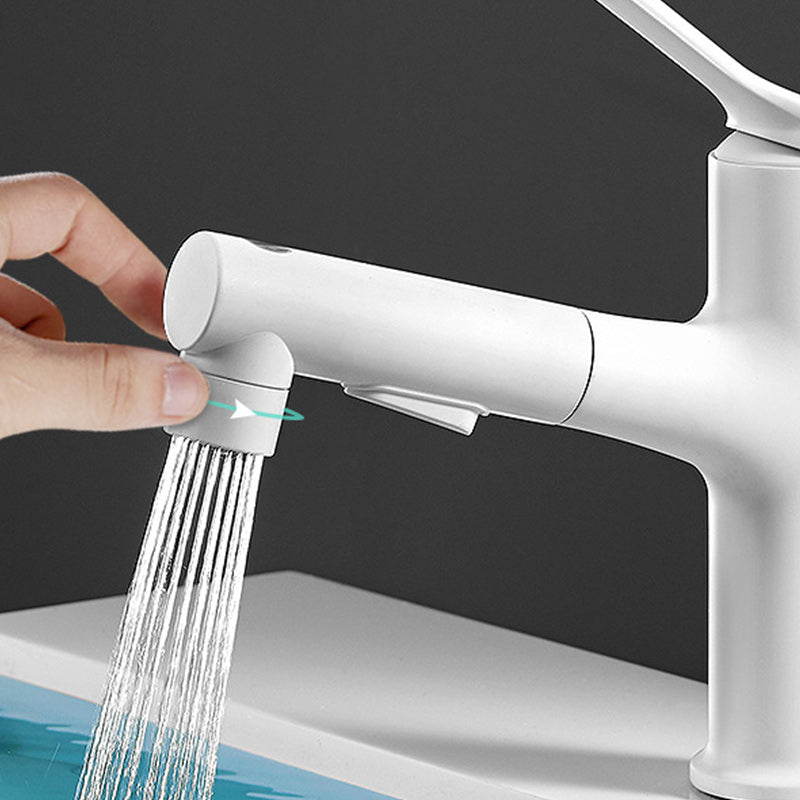 Pull-out Basin Faucets Single Handle Bathroom Faucet 1 Hole Vanity Sink Faucet Clearhalo 'Bathroom Remodel & Bathroom Fixtures' 'Bathroom Sink Faucets' 'Bathroom Sinks & Faucet Components' 'bathroom_sink_faucets' 'Home Improvement' 'home_improvement' 'home_improvement_bathroom_sink_faucets' 6227184