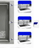 Modern Kitchen Sink Stainless Steel with Drain Assembly and Strainer Workstation Sink Clearhalo 'Home Improvement' 'home_improvement' 'home_improvement_kitchen_sinks' 'Kitchen Remodel & Kitchen Fixtures' 'Kitchen Sinks & Faucet Components' 'Kitchen Sinks' 'kitchen_sinks' 6227366