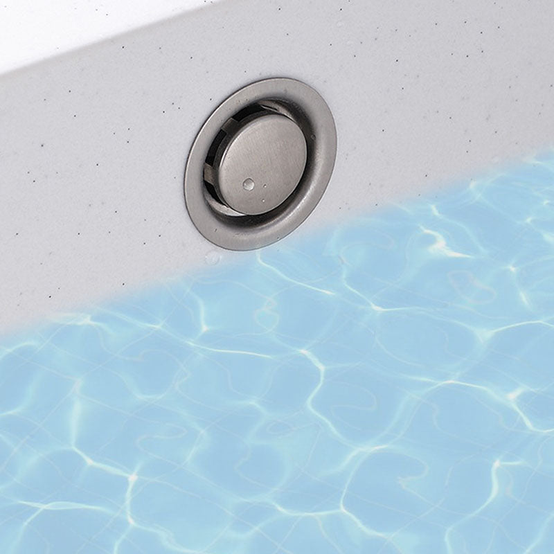 Modern Kitchen Sink Quartz with Accessories and Faucet Drop-In Workstation Sink Clearhalo 'Home Improvement' 'home_improvement' 'home_improvement_kitchen_sinks' 'Kitchen Remodel & Kitchen Fixtures' 'Kitchen Sinks & Faucet Components' 'Kitchen Sinks' 'kitchen_sinks' 6227394