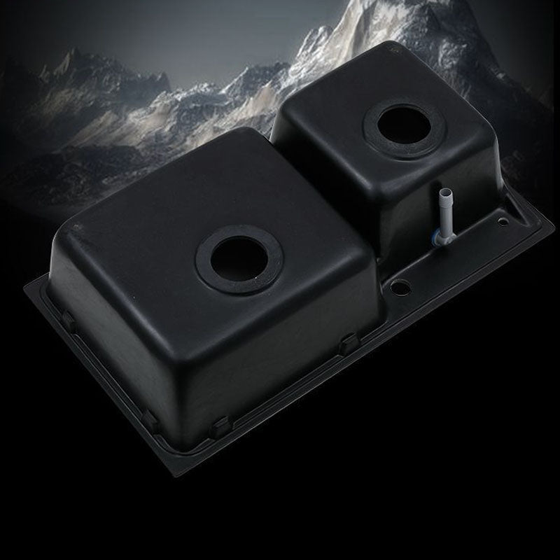 Modern Kitchen Sink Quartz with Accessories and Faucet Drop-In Workstation Sink Clearhalo 'Home Improvement' 'home_improvement' 'home_improvement_kitchen_sinks' 'Kitchen Remodel & Kitchen Fixtures' 'Kitchen Sinks & Faucet Components' 'Kitchen Sinks' 'kitchen_sinks' 6227398