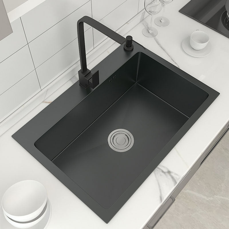Modern Workstation Sink Stainless Steel with Accessories and Faucet Kitchen Sink Clearhalo 'Home Improvement' 'home_improvement' 'home_improvement_kitchen_sinks' 'Kitchen Remodel & Kitchen Fixtures' 'Kitchen Sinks & Faucet Components' 'Kitchen Sinks' 'kitchen_sinks' 6227471