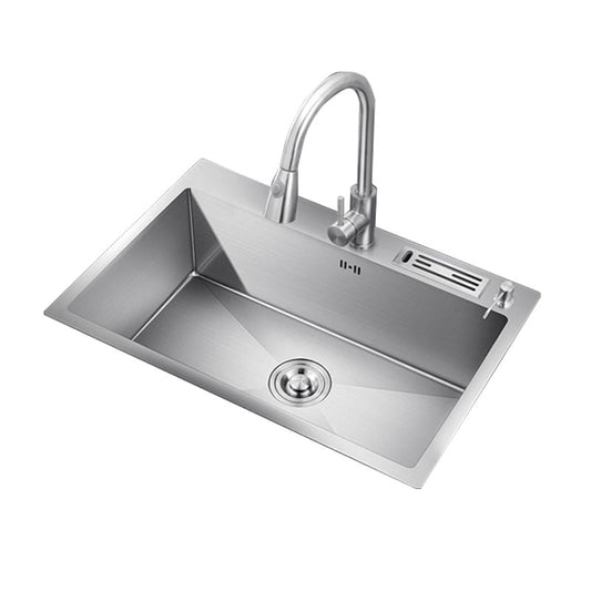 Modern Kitchen Sink Stainless Steel with Accessories and Faucet Kitchen Bar Sink Clearhalo 'Home Improvement' 'home_improvement' 'home_improvement_kitchen_sinks' 'Kitchen Remodel & Kitchen Fixtures' 'Kitchen Sinks & Faucet Components' 'Kitchen Sinks' 'kitchen_sinks' 6227547