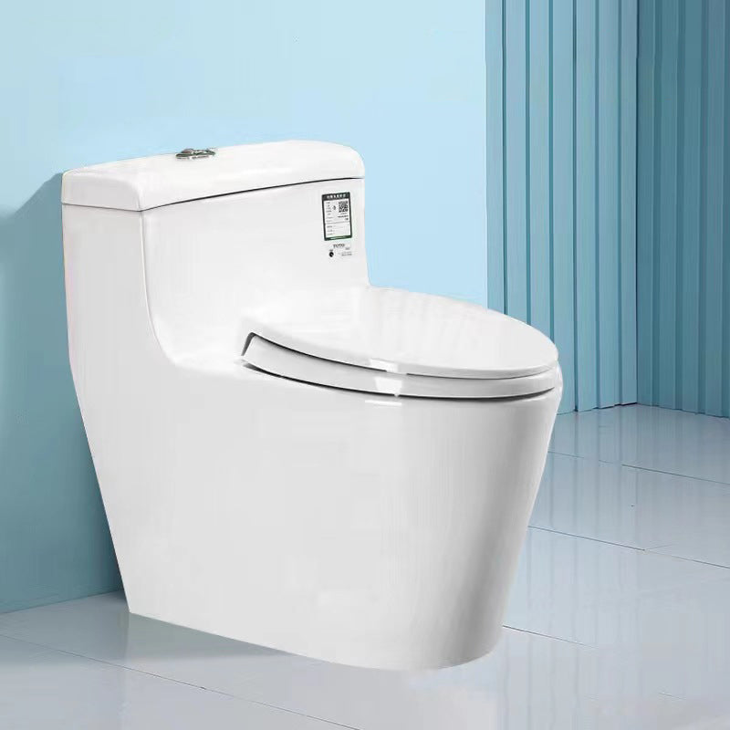 Porcelain Siphon Jet Toilet Floor Mounted One Piece Toilet Urine Toilet 19"L x 28"W x 26"H Clearhalo 'Bathroom Remodel & Bathroom Fixtures' 'Home Improvement' 'home_improvement' 'home_improvement_toilets' 'Toilets & Bidets' 'Toilets' 6229116
