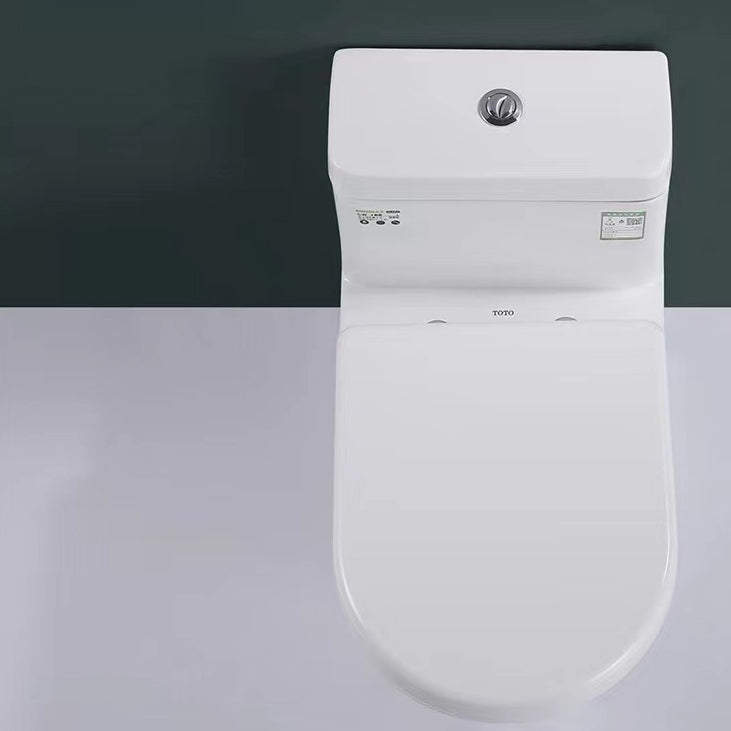 Porcelain Siphon Jet Toilet Floor Mounted One Piece Toilet Urine Toilet Clearhalo 'Bathroom Remodel & Bathroom Fixtures' 'Home Improvement' 'home_improvement' 'home_improvement_toilets' 'Toilets & Bidets' 'Toilets' 6229124