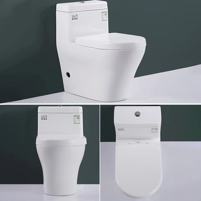 Porcelain Siphon Jet Toilet Floor Mounted One Piece Toilet Urine Toilet Clearhalo 'Bathroom Remodel & Bathroom Fixtures' 'Home Improvement' 'home_improvement' 'home_improvement_toilets' 'Toilets & Bidets' 'Toilets' 6229127