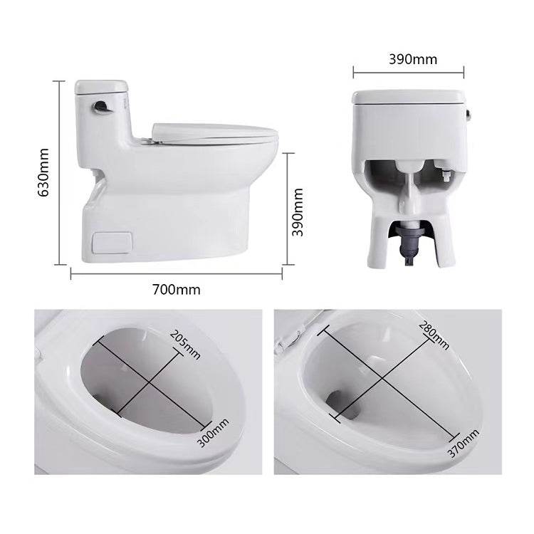 Porcelain Siphon Jet Toilet Floor Mounted One Piece Toilet Urine Toilet Clearhalo 'Bathroom Remodel & Bathroom Fixtures' 'Home Improvement' 'home_improvement' 'home_improvement_toilets' 'Toilets & Bidets' 'Toilets' 6229132