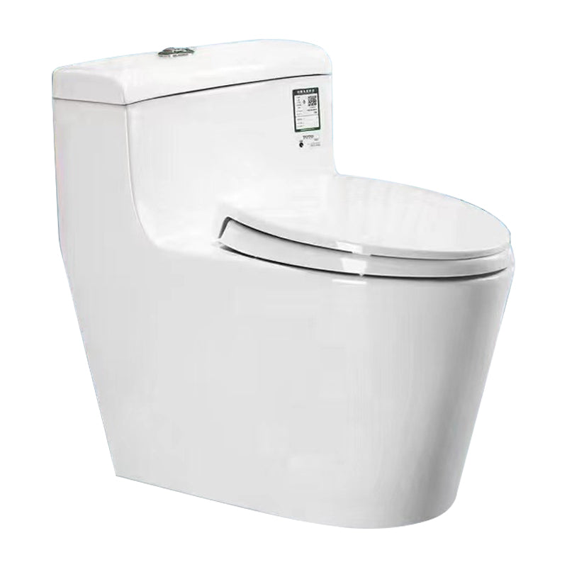 Porcelain Siphon Jet Toilet Floor Mounted One Piece Toilet Urine Toilet Clearhalo 'Bathroom Remodel & Bathroom Fixtures' 'Home Improvement' 'home_improvement' 'home_improvement_toilets' 'Toilets & Bidets' 'Toilets' 6229141