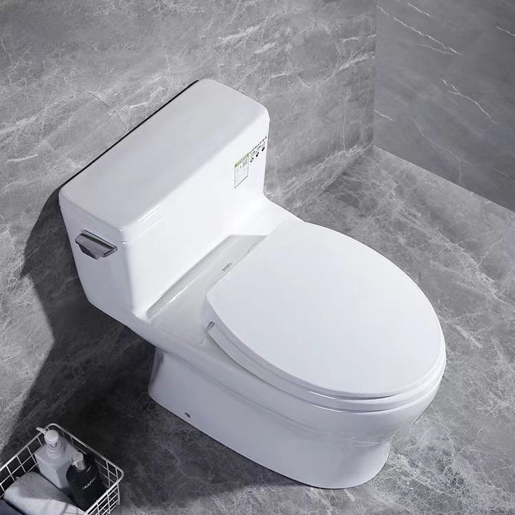 Porcelain Siphon Jet Toilet Floor Mounted One Piece Toilet Urine Toilet Clearhalo 'Bathroom Remodel & Bathroom Fixtures' 'Home Improvement' 'home_improvement' 'home_improvement_toilets' 'Toilets & Bidets' 'Toilets' 6229145
