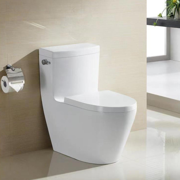 Porcelain Siphon Jet Toilet Floor Mounted One Piece Toilet Urine Toilet Clearhalo 'Bathroom Remodel & Bathroom Fixtures' 'Home Improvement' 'home_improvement' 'home_improvement_toilets' 'Toilets & Bidets' 'Toilets' 6229146