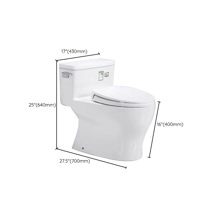 Porcelain Siphon Jet Toilet Floor Mounted One Piece Toilet Urine Toilet Clearhalo 'Bathroom Remodel & Bathroom Fixtures' 'Home Improvement' 'home_improvement' 'home_improvement_toilets' 'Toilets & Bidets' 'Toilets' 6229149