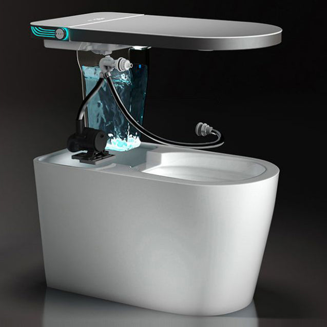 Modern Heated Seat Toilet Bowl Floor Mount Skirted Toilet with Toilet Seat Clearhalo 'Bathroom Remodel & Bathroom Fixtures' 'Home Improvement' 'home_improvement' 'home_improvement_toilets' 'Toilets & Bidets' 'Toilets' 6229182