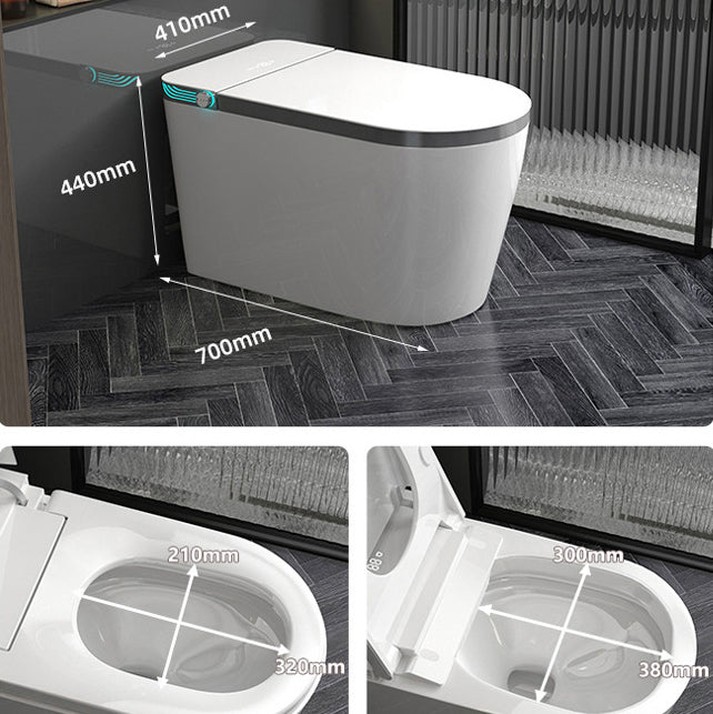 Modern Heated Seat Toilet Bowl Floor Mount Skirted Toilet with Toilet Seat Clearhalo 'Bathroom Remodel & Bathroom Fixtures' 'Home Improvement' 'home_improvement' 'home_improvement_toilets' 'Toilets & Bidets' 'Toilets' 6229195