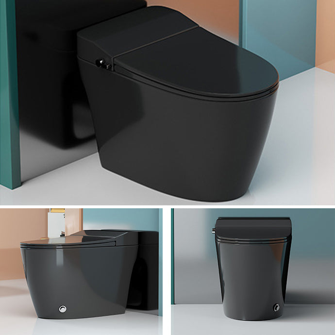 Modern Siphon Jet Toilet Concealed Tank Flush Toilet with Toilet Seat Black Clearhalo 'Bathroom Remodel & Bathroom Fixtures' 'Home Improvement' 'home_improvement' 'home_improvement_toilets' 'Toilets & Bidets' 'Toilets' 6229225